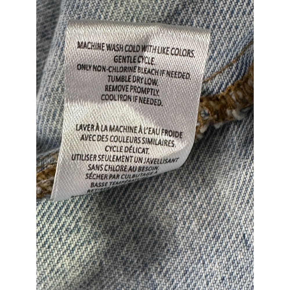 ELWOOD Light Wash Denim Trucker Jacket Mens Large Unisex Vintage Style Blue - Picture 9 of 9